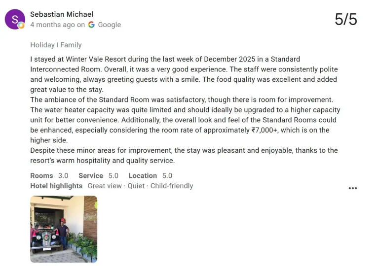 wintervale greenstay-must stay resorts in vagamon-testimonial img 1