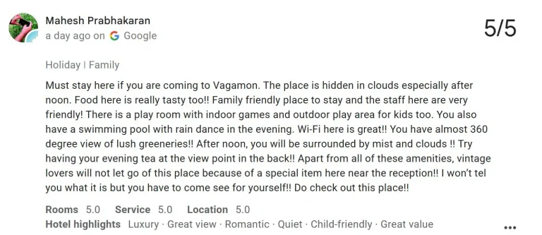 wintervale greenstay-must stay resorts in vagamon-testimonial img 2